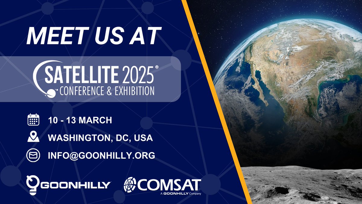 Will you be at <a href="/SATELLITEDC/">SATELLITE x GovMilSpace</a>? We’d love to meet you there!

Discover how our services across Lunar &amp; Deep Space Communications, Defence &amp; Security, and Commercial Satcom are keeping space and Earth securely connected.

🤝 Email info@goonhilly.org to arrange a meeting!