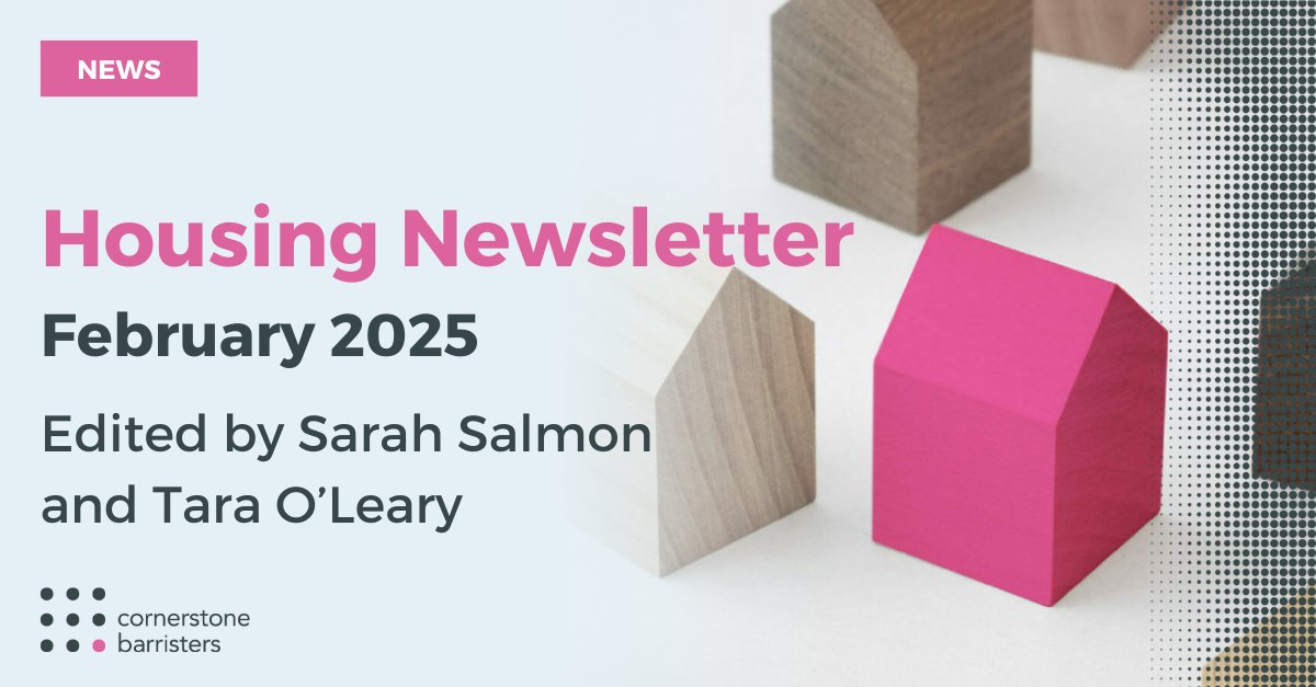 🏡 Read the latest Cornerstone Housing Newsletter

This edition covers:

⚖️ Court of Appeal rulings on housing &amp; social care
📜 Landlord notices – key lessons from Khan &amp; Khan v D’Aubigny
🎓 Upcoming webinars, plus much more.

📩 Read now: mailchi.mp/cb03eeb4e870/c…