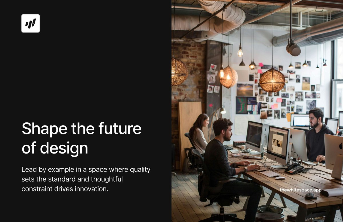 Lead by example in a space where quality sets the standard and thoughtful constraint drives innovation.

Join our waitlist at thewhitespace.app/waitlist

#thewhitespace #qualityoverquantity #designwithpurpose