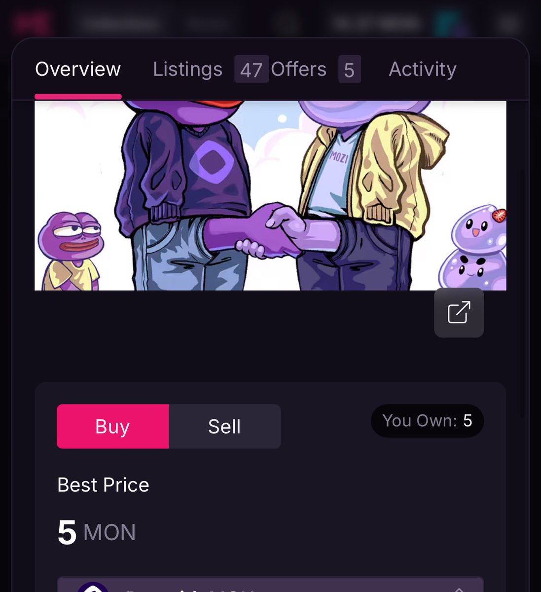 iamemzed's tweet photo. I manifested it, anticipated it, and max minted it 🔥 

5 for 0.3 MON
current FP 2 MON 👍🏼

@Purple_Frens and @Coronad_xyz you are next 🫵🏼 https://t.co/dMJGJgBSko