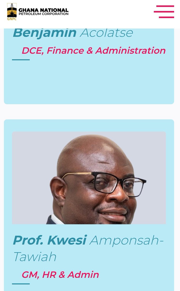 MaryArthur18612's tweet photo. @CitizenTechiman DEAR @JDMahama @FelixKwakyeOfo1 @JohnJinapor this Man is still at post as GNPC HR and Administration Director.  He was appointed by NPP to head this two department.  Changed him now before it is too late. @joyce_bawah https://t.co/2MKclx7Vjy