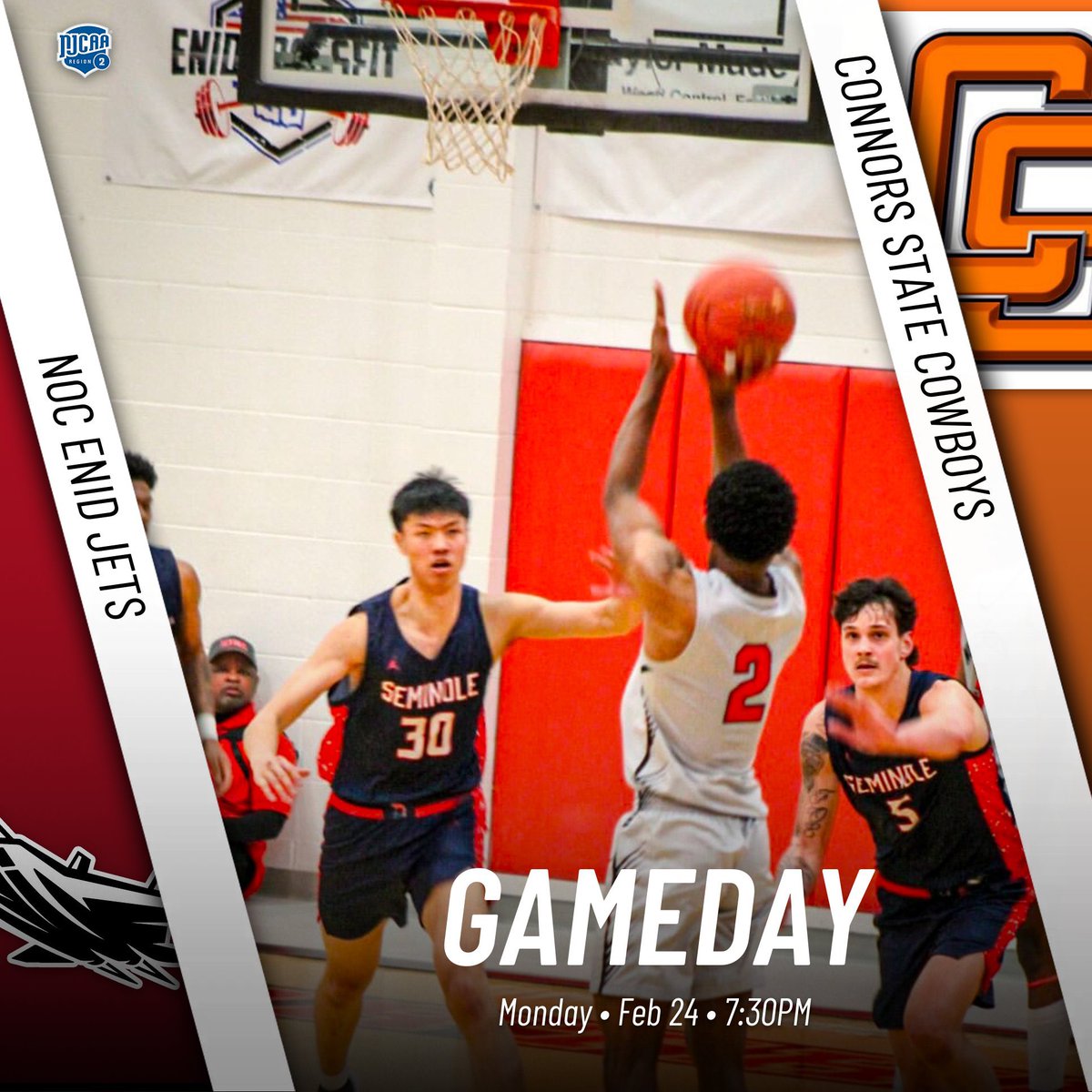 GAMEDAY in the MABEE CENTER 🏟️

🆚 Connors St.
⏰ 7:30pm 
📍 Enid, OK
💻 noc.edu/athletics/stre…