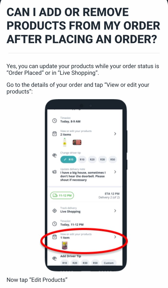 JamesMicklem's tweet photo. @Sixty60_Tweets Thanks.  That's strange, I'm sure I saw a pop up notification about this functionality in app...  The app help also mentions this (would be great for when you forget a trivial item) https://t.co/nKZHD2ICt5