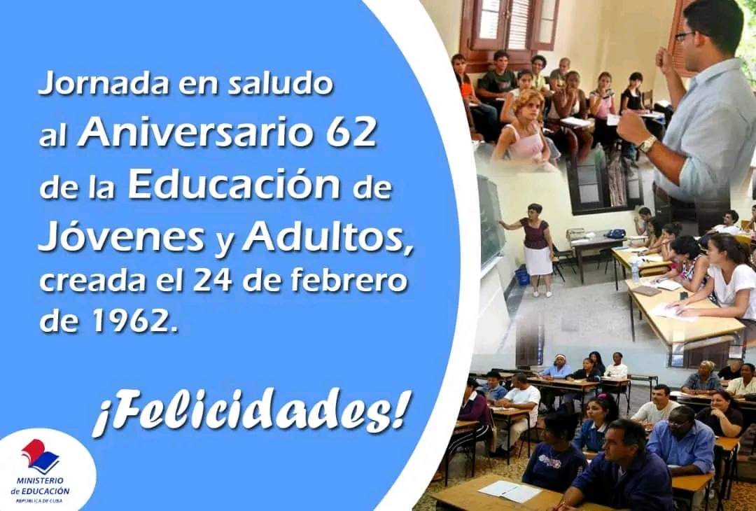 Muchas felicidades a todos los trabajadores de la Educación de Jóvenes y Adultos, en especial a los de la provincia Granma .
#EducaciónGranma
#ProvinciaGranma
 #CubaMined
<a href="/YudelkisOrtizB/">Yudelkis Ortiz Barceló</a> 
<a href="/YanetsyTerry/">Yanetsy Terry Gutiérrez</a> 
<a href="/naimatrujillob/">Naima Ariatne Trujillo Barreto</a> 
<a href="/ortiz_uriarte/">Manuel Abelardo Ortiz Uriarte</a>