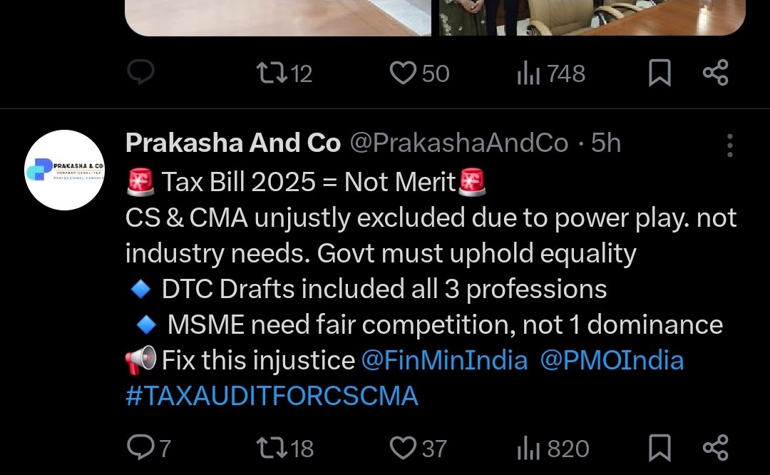 CsLawguru's tweet image. #TAXAUDITFORCSCMA 
@nsitharaman 
@narendramodi