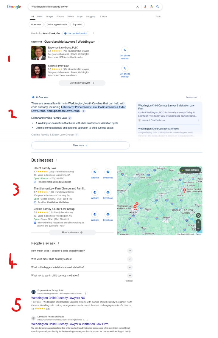 ndyjsimpson's tweet image. 🧐 Where&apos;s the organic?
1 - LSA
2 - AI Overview
3 - Local 3 pack
4 - PAA
5 - Organic, there you are....
#localSEO #AIOverview