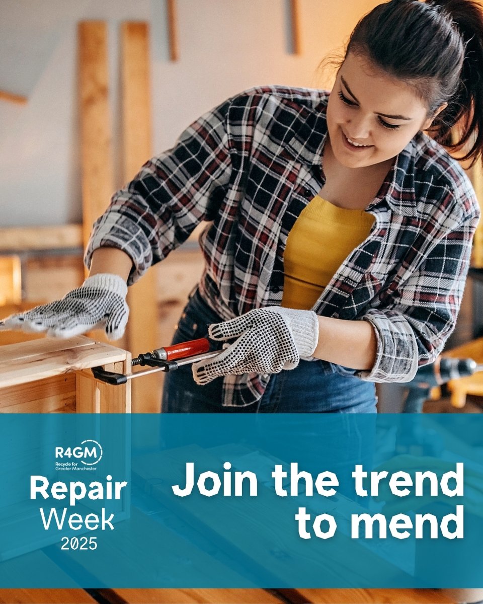 Greater Manchester’s Repair Week runs from 3-9th March 🛠️
Join a repair event next week in your community: recycleforgreatermanchester.com/repair-week-ev…
#RepairWeekGM #ManchesterEvents