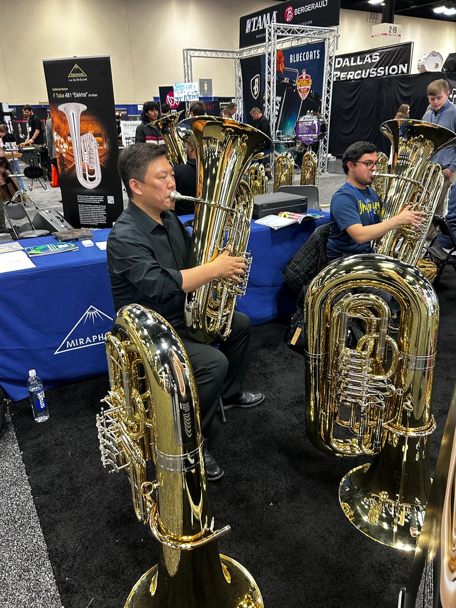 MiraphoneGerman's tweet photo. What an great time we had at TMEA 2025 in San Antonio, TX! From February 12-15, we had the pleasure of meeting so many friends, musicians, and brass enthusiasts at our booth. 
📷📷 #Miraphone #TMEA2025 #BrassMusic #ThankYou https://t.co/IGqRGhOR5P