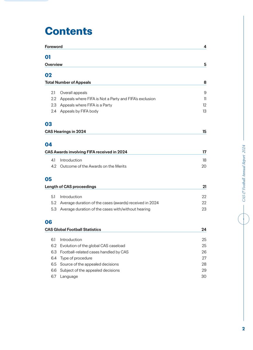 GarciaSilvero's tweet photo. Today we make public the FIFA CAS &amp; Football Report 2024.

✅ The most comprehensive document detailing the activities of the CAS in football-related matters during 2024.

☑️ Featuring a wide range of figures 📈, and analysis 📚.

Download the report 👇:

https://t.co/jqarEQfwRI https://t.co/DSJim5o06s
