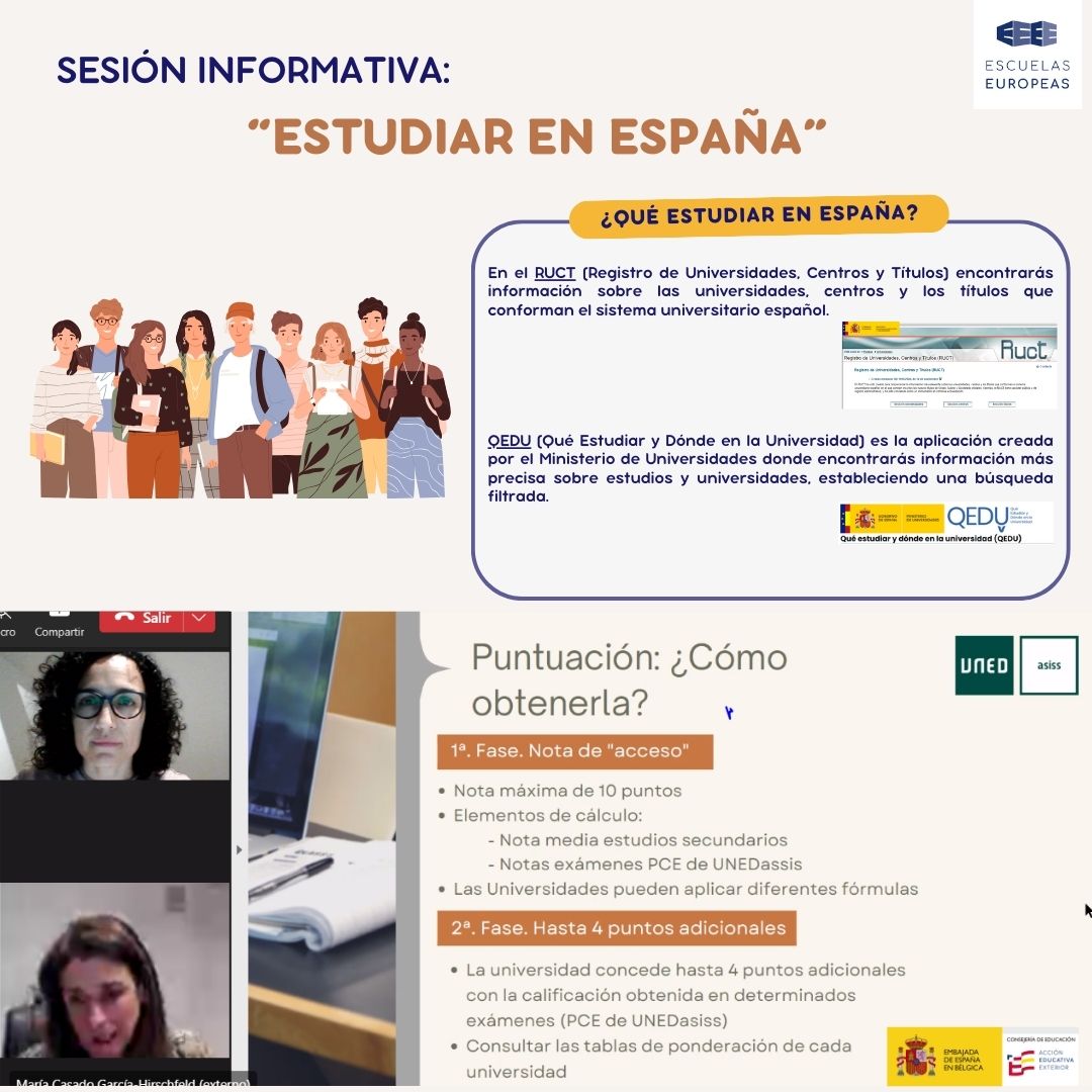 Consejería Educación Bélgica, Países Bajos y Lux. (@edubenelux) on Twitter photo 💻La semana pasada tuvo lugar la sesión informativa "Estudiar en España" organizada por @eduBenelux en colaboración con <a href="/UNEDBruselas/">UNED Bruselas</a>, especialmente dirigida al alumnado de escuelas europeas. 🧵⤵️ 💻La semana pasada tuvo lugar la sesión informativa "Estudiar en España" organizada por @eduBenelux en colaboración con <a href="/UNEDBruselas/">UNED Bruselas</a>, especialmente dirigida al alumnado de escuelas europeas. 🧵⤵️