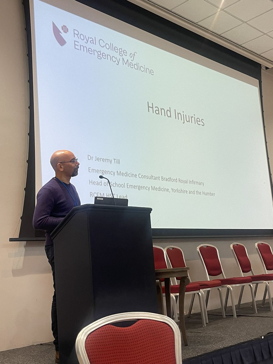 Bex Yates (@bex13yates) on Twitter photo Next in the afternoon clinical session is Bradford ED consultant and National HST lead Dr Jeremy Till talking about management of hand injuries <a href="/RCEMevents/">RCEM Events</a> <a href="/RCollEM/">Royal College of Emergency Medicine</a> #ISTV Next in the afternoon clinical session is Bradford ED consultant and National HST lead Dr Jeremy Till talking about management of hand injuries <a href="/RCEMevents/">RCEM Events</a> <a href="/RCollEM/">Royal College of Emergency Medicine</a> #ISTV