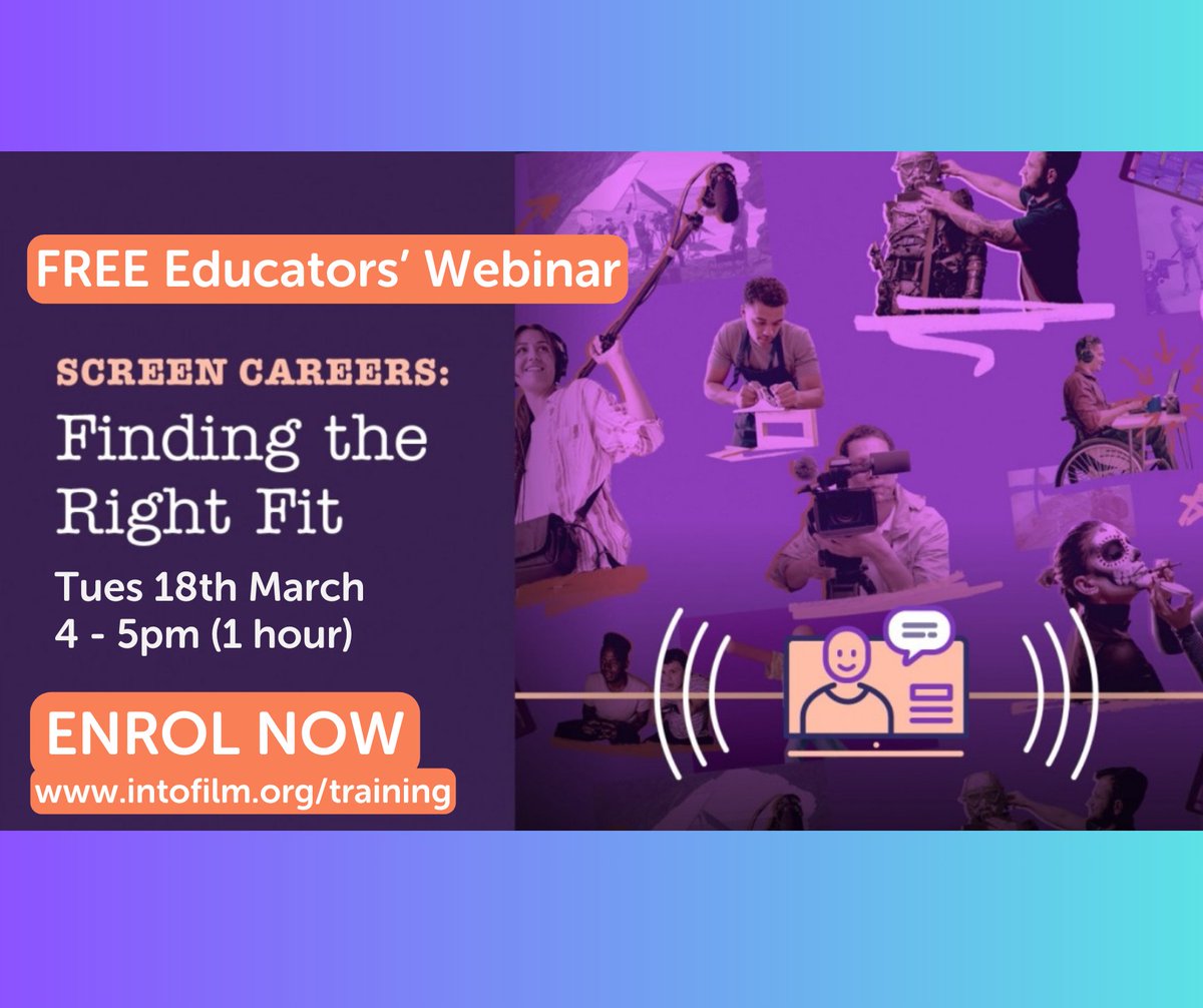 Screen Careers in Film &amp; TV: Educators' Free Webinar!
This brilliant session helps careers professionals and educators guide 11–18-year-olds in exploring screen industry careers. Gain insight into pre-production, production, and post-production roles, and access resources to