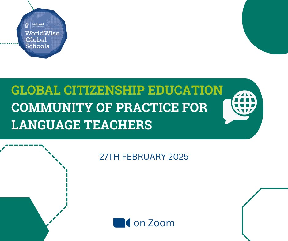 We are inviting Language teachers from all over Ireland to be part of a Global Citizenship Education (GCE) community of practice. Join the online meeting on February 27th at 4:30pm. Register here: worldwiseschools.ie/resource-item/…