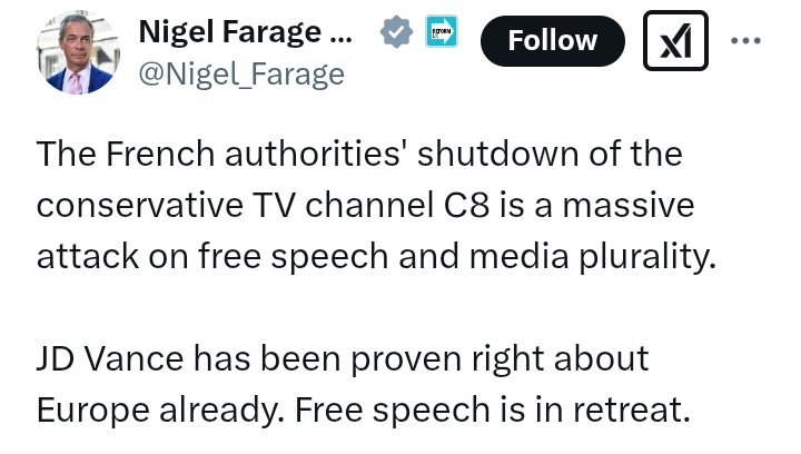 C8 lost its licence because it repeatedly failed to abide by French broadcasting standards.

Your mouthpiece #GBNews should soon follow it too...