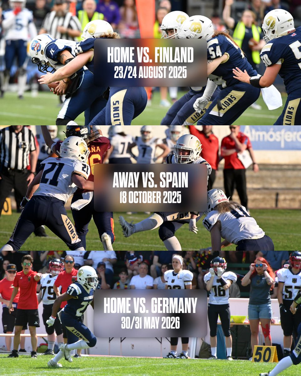 British American Football (@bafaofficial) on Twitter photo The Great Britain Womenās Contact team are set to challenge reigning champions Spain, along with Finland and Germany, in the upcoming 2025/26 IFAF Womenās European Championships š
Venues and dates of GB home fixtures will be confirmed in due course
britishamericanfootball.org/2025/02/gb-wom⦠The Great Britain Womenās Contact team are set to challenge reigning champions Spain, along with Finland and Germany, in the upcoming 2025/26 IFAF Womenās European Championships š
Venues and dates of GB home fixtures will be confirmed in due course
britishamericanfootball.org/2025/02/gb-womā¦