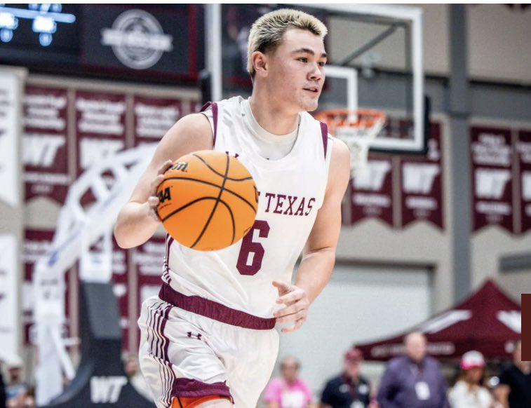 Where are they now? Lightly recruited Narit Chotikavanic, who helped lead Plano East to perfect 40-0 season &amp; state title last year, signed w/West Texas A&amp;M in May — 24p 8r 7a Saturday &amp; is averaging 19.7 ppg since becoming a starter 6 games ago. #BigGreenBasketballNotebook🏀📗