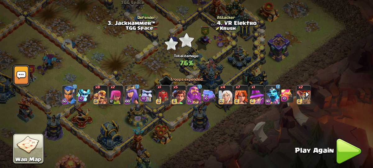 Unfortunately we lost for the second time in a raw the match before the qualification 🥲

Huge performance from all players, but we have to thank our builders @TGG_bomber and <a href="/1LxSM_Amir/">AMIR | 1LegioN</a> for their amazing bases.

11/11 def for me (Q3&amp;Q4)