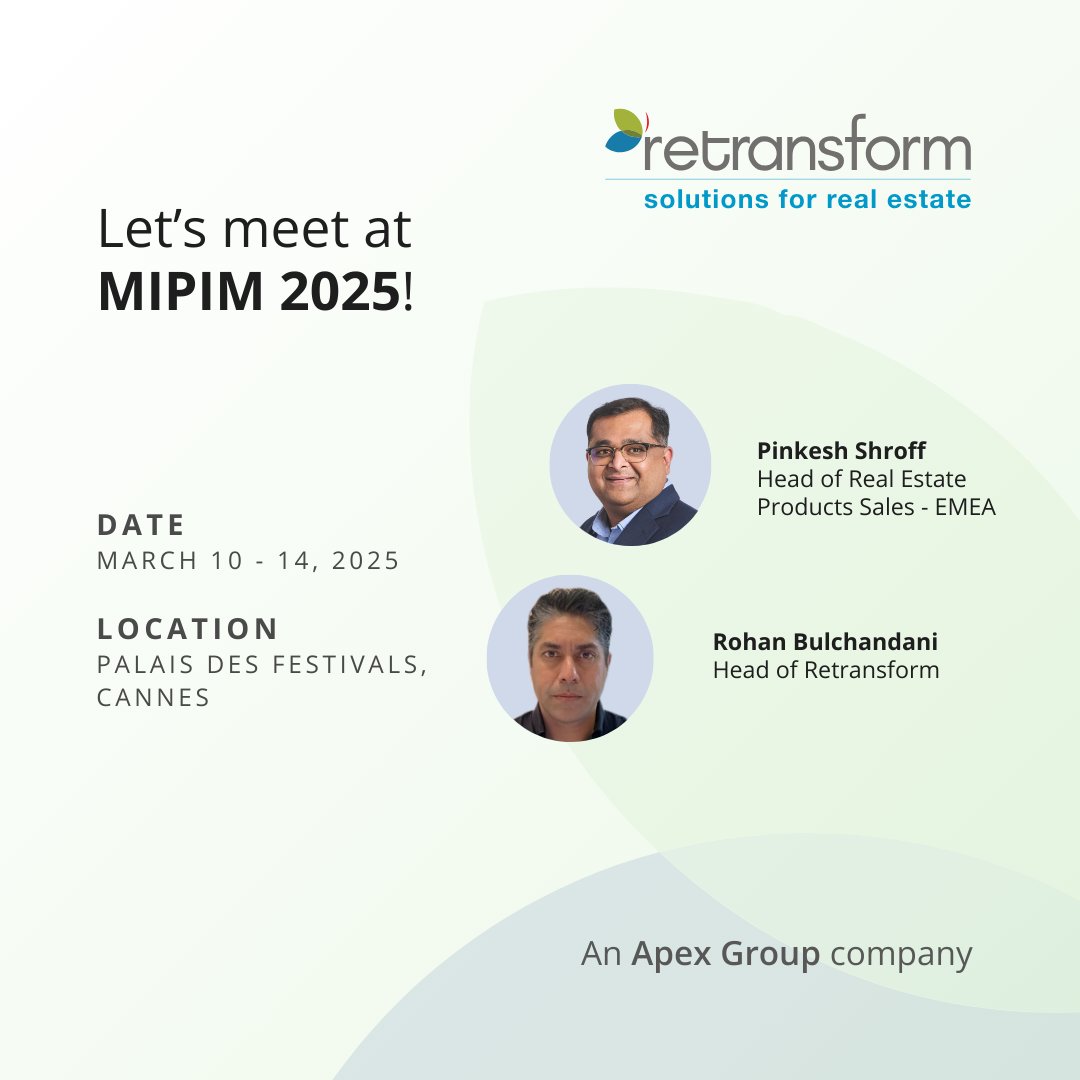 Meet our executive team at MIPIM 2025! 

🗓 March 10-14, 2025 
 📍 Palais des Festivals, Cannes 
Schedule a meeting: okt.to/bWg7du 

#MIPIM #MIPIM2025 #RealEstate #Investment #Cannes #Retransform