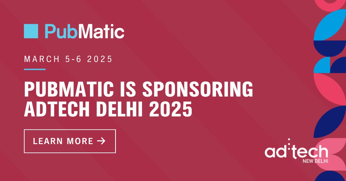 PubMatic (@pubmatic) on Twitter photo Exciting News! PubMatic is proud to be a Sponsor at <a href="/adtechIndia/">ad:tech New Delhi</a> New Delhi 2025! Join us as we dive into the future of digital advertising, unlocking new opportunities. #adtechIN newdelhi.ad-tech.com Exciting News! PubMatic is proud to be a Sponsor at <a href="/adtechIndia/">ad:tech New Delhi</a> New Delhi 2025! Join us as we dive into the future of digital advertising, unlocking new opportunities. #adtechIN newdelhi.ad-tech.com