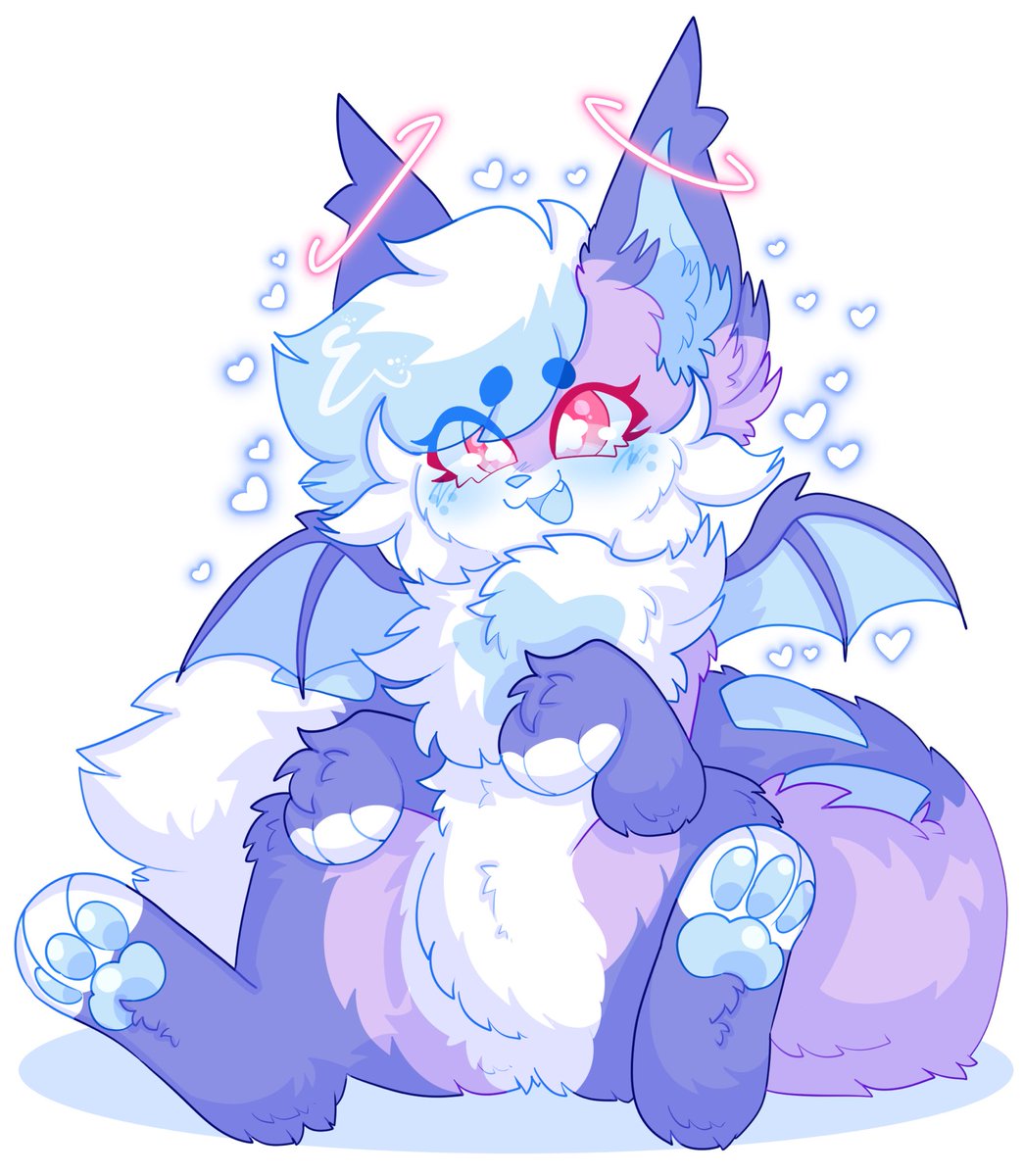sweetstarcosmic's tweet photo. Fluffy fox dragon! 💜✨ https://t.co/511VbyBk7G