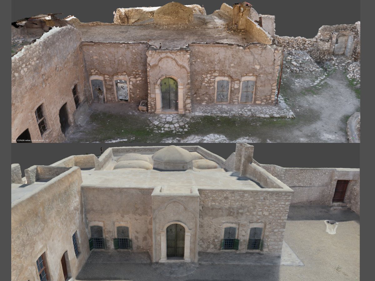 ⛪️Rekonstrukce svatyně proroka Nahuma v Iráku 🇮🇶 ukazuje, jak kombinace fotogrammetrie, laserového skenování a virtuální reality může sloužit k zachování kulturního dědictví.

Konkrétní podrobnosti výzkumu o výzkumu naleznete zde▶️ mdpi.com/2076-3417/15/2…