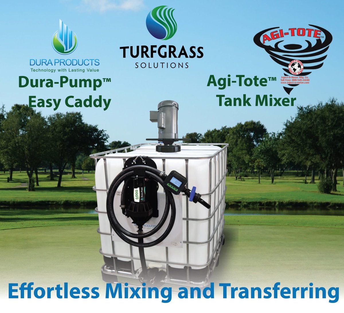 Combine Dura-Pump™ Easy-Caddy system with the Agi-Tote™ Tank Mixer to keep liquid mixes in solution while also having the ability to transfer mixes directly into your sprayer. 

Read more online or reach out to us to place get yours bit.ly/4bckmPT