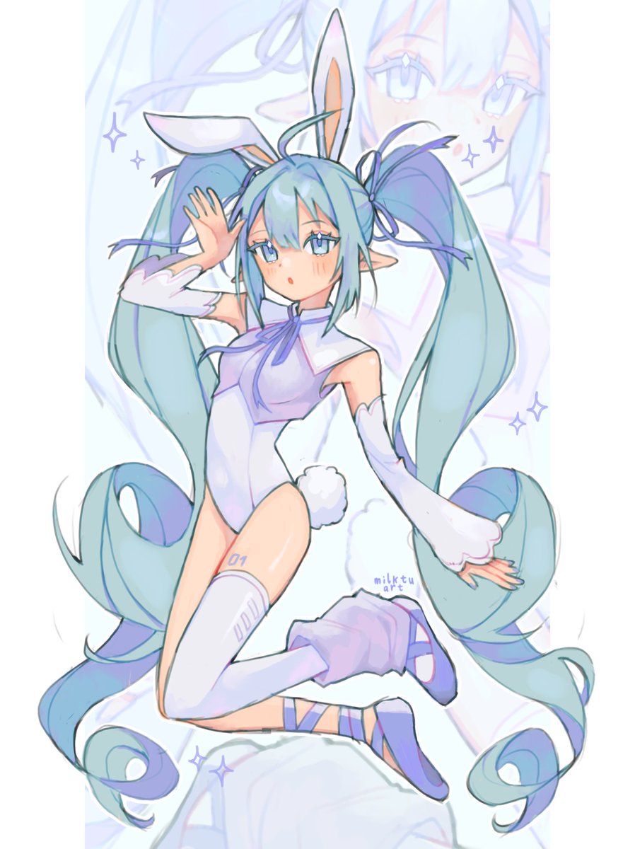 milktuart's tweet image. My ballerina bunny miku 🤍🐰
#初音ミク