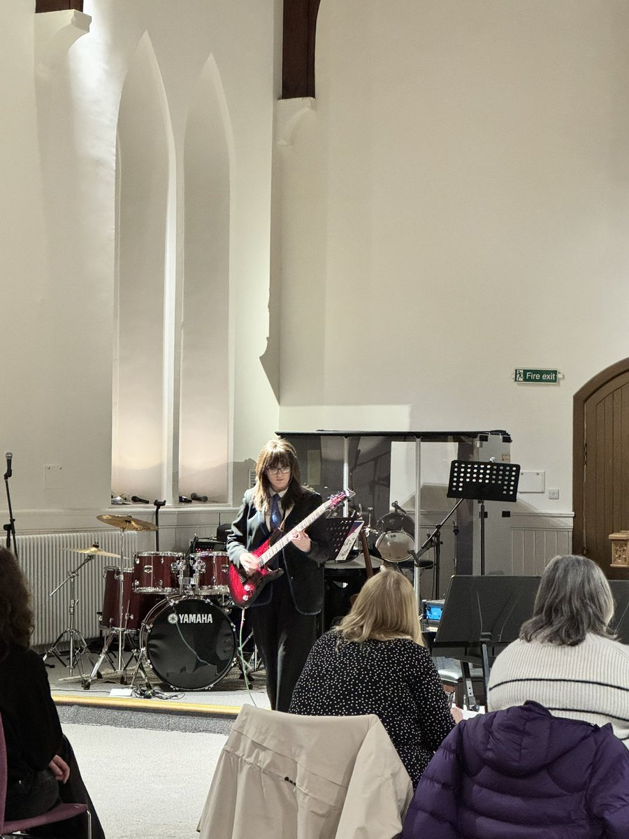 Followed by Abby from <a href="/newbattlehigh/">Newbattle High School Digital Centre of Excellence</a> <a href="/NewbattleMusic/">Newbattle Music & Drama</a> on electric guitar 🎸🎶 <a href="/midgov/">Midlothian Council</a> <a href="/mideduteam/">Midlothian Education</a>
