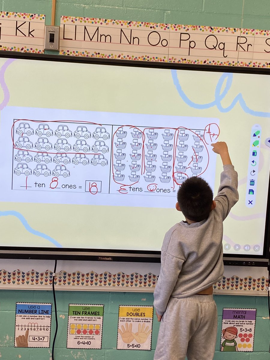 SPS students are very busy practicing math skills today. We are practicing perimeter, building number sense and place value understanding and communicating our mathematical thinking. #HuskyExcellence <a href="/SmyrnaPrimary/">Smyrna Primary</a>