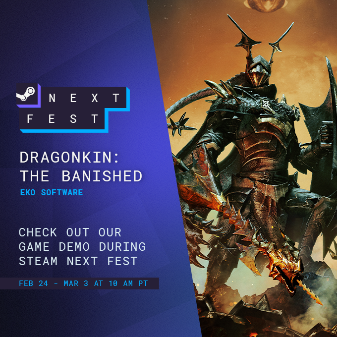Dragonkin: The Banished is part of Steam's Next Fest! 

Play the demo now ⬇️