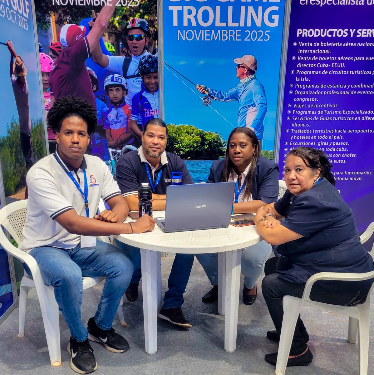 HavanaturCuba's tweet photo. #HavanaturEventos 🛥🏊🏌️‍♀️🚵‍♀️🎣 Con un #stand alegórico a los eventos deportivos turísticos de los cuales somos #ReceptivoOficial, marca @HavanaturCuba su presencia en la II Feria Internacional del Deporte de Cuba 🇨🇺
(Abrimos hilo) https://t.co/5RW75vodX2