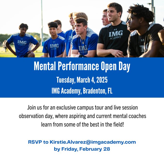 Our next Mental Performance Open Day is fast approaching. RSVP by this Friday 28th February. 🧠⚡️
