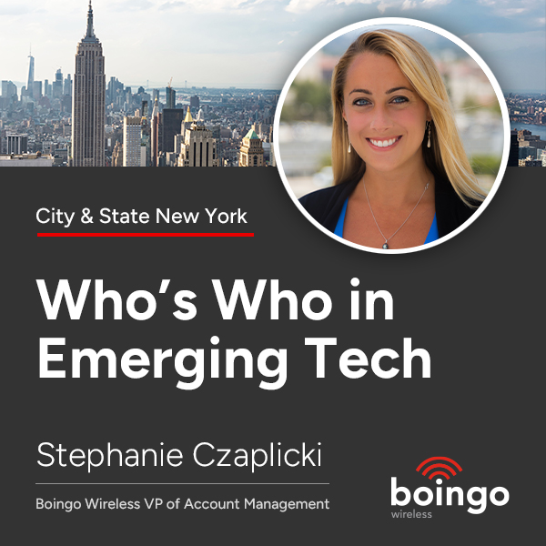 Boingo Wireless (@boingo) on Twitter photo City & State’s inaugural “Who’s Who in Emerging Tech” shines a spotlight on game-changers like Boingo’s Stephanie Czaplicki. Her team drives innovation & long-term success of wireless networks across New York.  
Learn more: cityandstateny.com/power-lists/20… City & State’s inaugural “Who’s Who in Emerging Tech” shines a spotlight on game-changers like Boingo’s Stephanie Czaplicki. Her team drives innovation & long-term success of wireless networks across New York.  
Learn more: cityandstateny.com/power-lists/20…