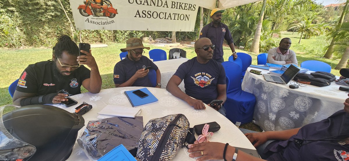 BikersUganda's tweet photo. We had a chill day at Akaama Resort where we kicked back, played games, and chatted about our club’s wins and ways to get even better. It was all about relaxation and bonding. #BikersUganda #Biker #relax https://t.co/fLNNKQICyE