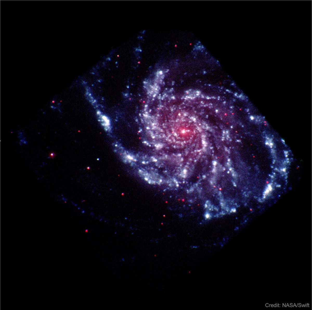 NASAUniverse's tweet image. Swift’s UVOT (Ultraviolet/Optical Telescope) was designed to take a standard set of images following a gamma-ray burst. Since 2008, it has autonomously taken additional data if the burst is bright enough, leading to the earliest-ever UV spectrum obtained for a burst! #Swift20