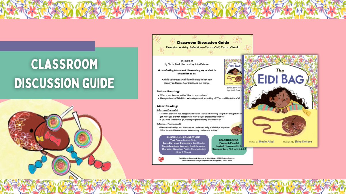owlkids's tweet image. THE EIDI BAG is a cheerful holiday story that provides an authentic look at Eid Ul Fitr through the eyes of a child!

Click here to access the FREE resource:  

ow.ly/wu8E50V5BO8

Perfect for educators looking to discuss #Ramadan and #Eid 💗

#ClassroomResource