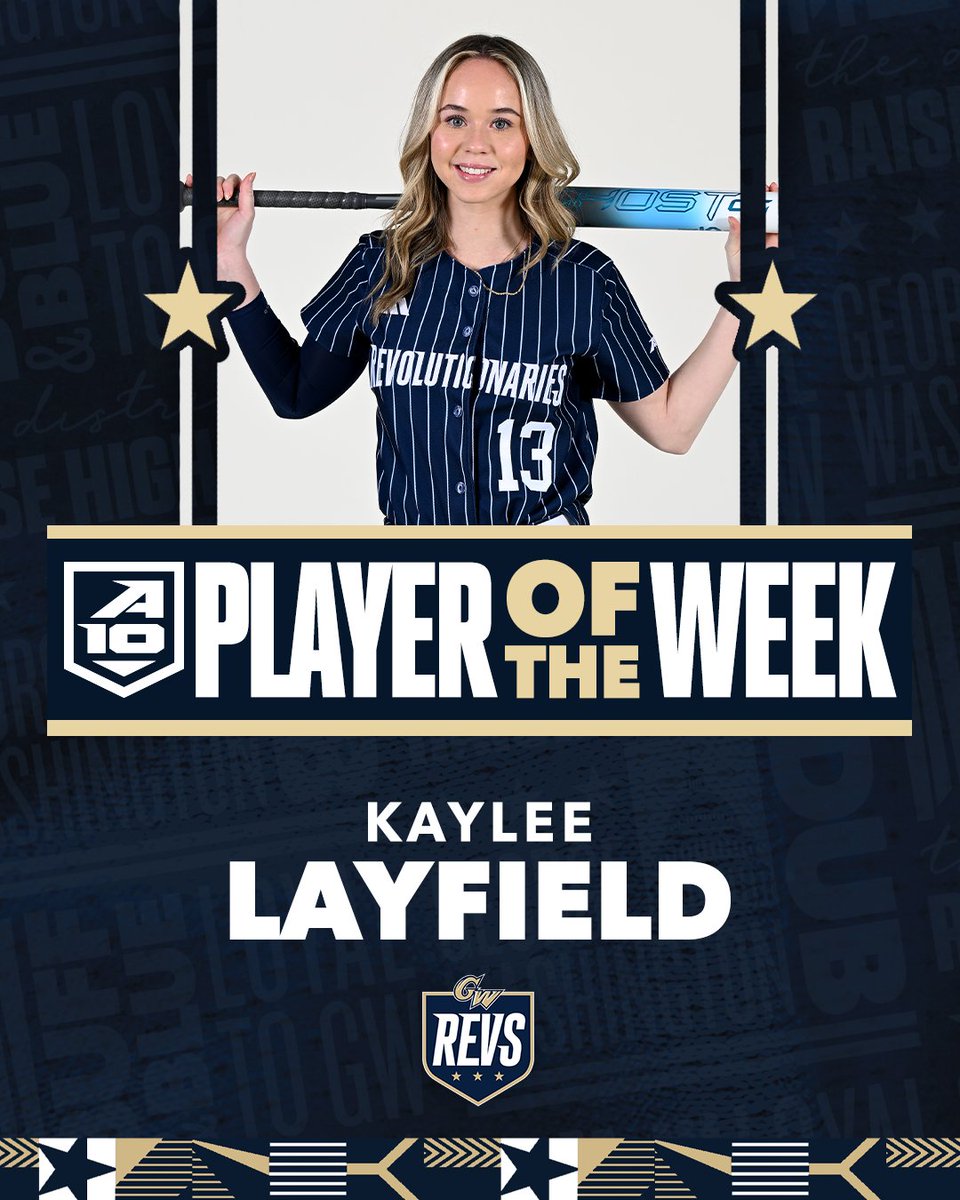 GW Softball (@gw_softball) on Twitter photo A step above the (Lay)field this week!
๐-๐ญ๐ฌ ๐ฃ๐น๐ฎ๐๐ฒ๐ฟ ๐ผ๐ณ ๐๐ต๐ฒ ๐ช๐ฒ๐ฒ๐ธ: Kaylee Layfield
10-18 (.556 avg.)/1.267 OPS/.600 OBP/.667 SLG
8 RBI/3 R/2 2B/2 SAC/1 BB/1 SB
<a href="/klayfield2024/">Kaylee Layfield</a> | #RaiseHigh | #Together A step above the (Lay)field this week!
๐-๐ญ๐ฌ ๐ฃ๐น๐ฎ๐๐ฒ๐ฟ ๐ผ๐ณ ๐๐ต๐ฒ ๐ช๐ฒ๐ฒ๐ธ: Kaylee Layfield
10-18 (.556 avg.)/1.267 OPS/.600 OBP/.667 SLG
8 RBI/3 R/2 2B/2 SAC/1 BB/1 SB
<a href="/klayfield2024/">Kaylee Layfield</a> | #RaiseHigh | #Together