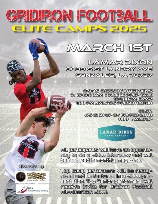 thanks the camp invite <a href="/GridironFootbal/">Gridiron Football®</a> I will make sure to there