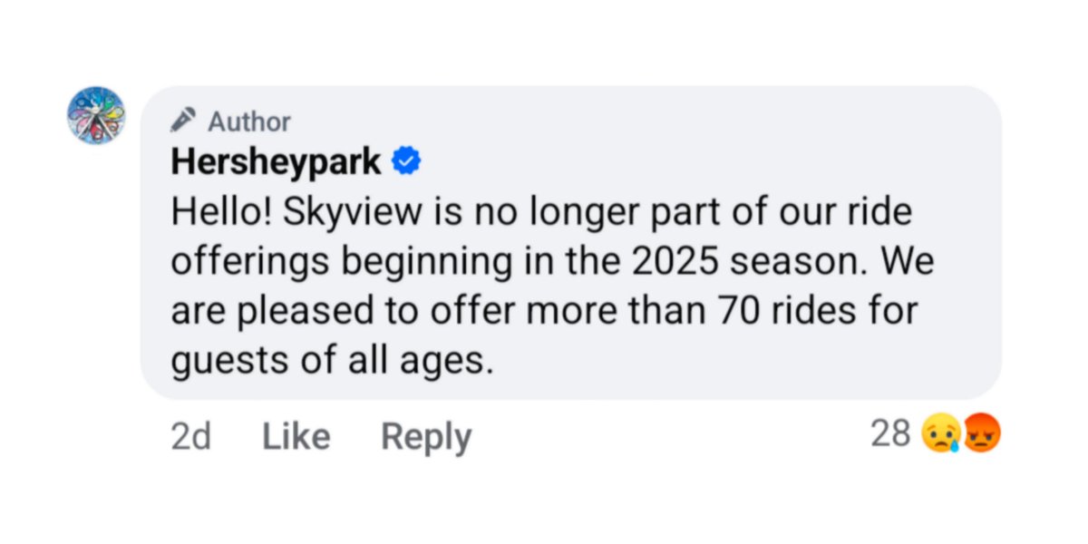 coasterchitchat's tweet image. Skyview, a 1966 Universal Design ropeway Sky Ride, has soared out of @Hersheypark's ride lineup and into retirement after nearly 60 years of operation.

📸 Hersheypark

#hersheypark #skyview #coasterchitchat #themepark #skyway #skyride #retirement #hershey #pennsylvania