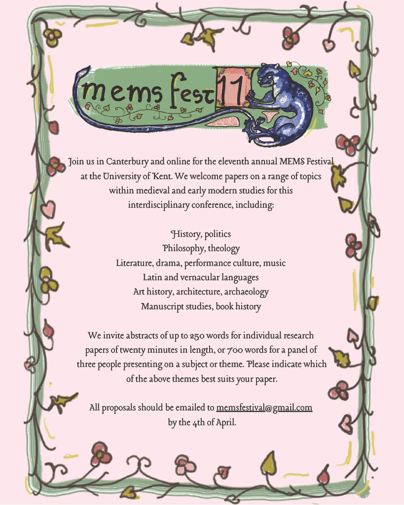 Join our friends over at the <a href="/MEMS_Festival/">MEMS Festival</a> ! Submission deadline: 4 April 2025