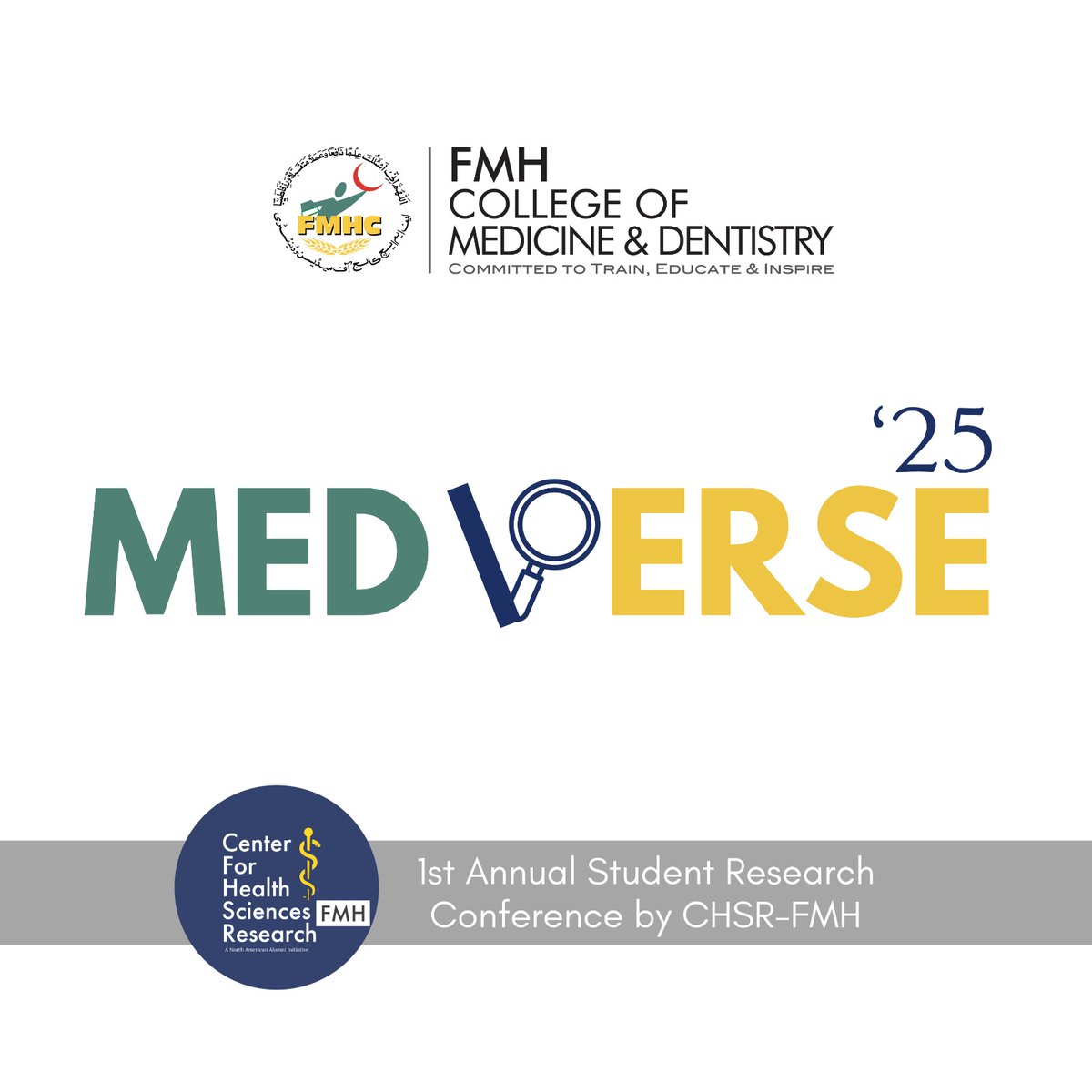 Hi! Starting off our #Year2025 with the blast: MedVerse'25

The first of its kind, student-led research conference at the FMH College of Medicine and Dentistry, Lahore. 

Make sure to follow us on Instagram instragram.com/medverse.chsrf… to stay updated!