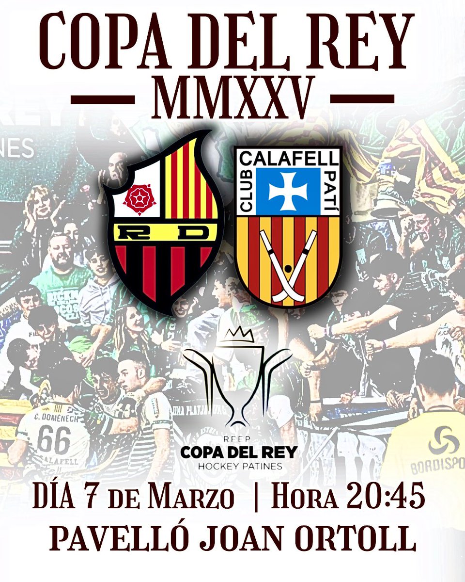 𝐂𝐎𝐏𝐀 𝐃𝐄𝐋 𝐑𝐄𝐘 𝟐𝟎𝟐𝟓

Confirmado el horario del partido de la copa del Rey a las 20:45 contra el Reus Deportiu. 

Está Penya Els Estrellats ya está trabajando en hacer de ese día una grada para la historia de este deporte y para la historia de este Club !!!