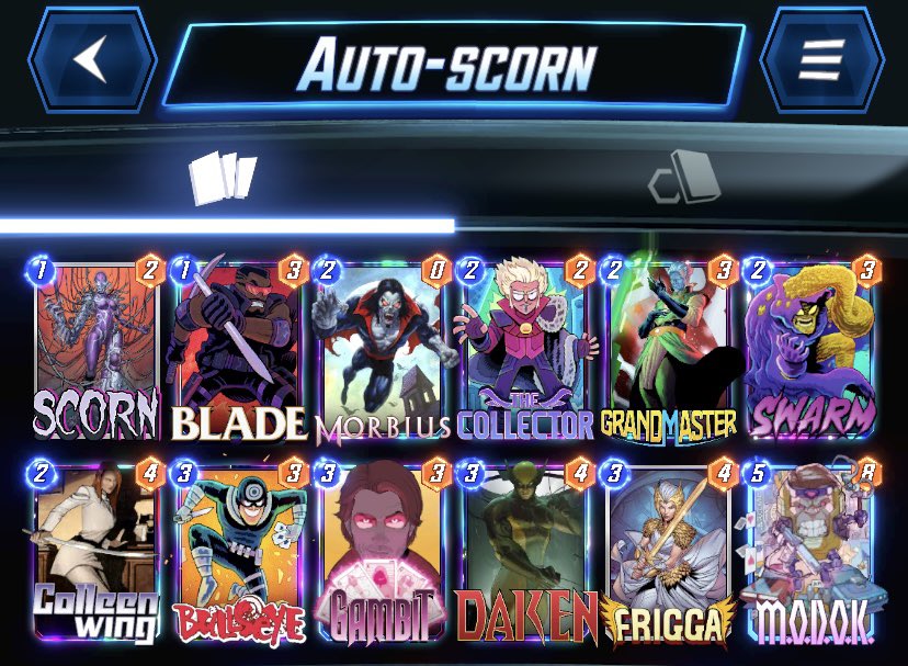 So Auto-scorn deck is still pretty good lol 😂 just wanted to finish some bounties but ended up taking it all the way to a ticket  <a href="/SnapDecks/">SnapDecks</a> <a href="/MARVELSNAP/">MARVEL SNAP</a>