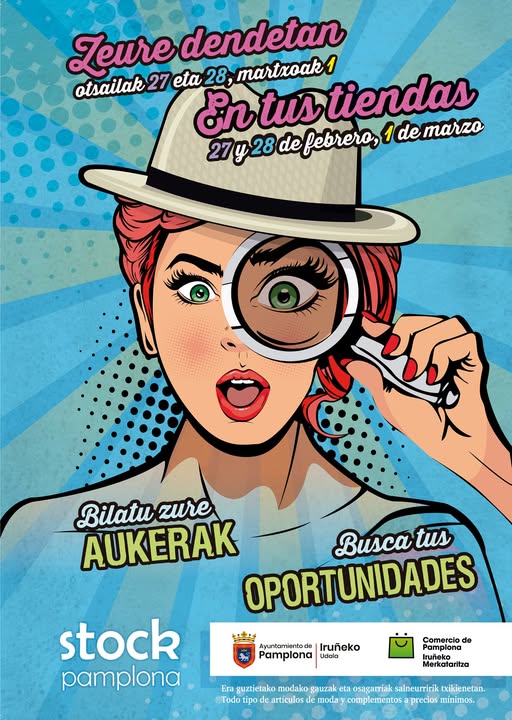 Desde el jueves  y hasta el sábado Pamplona Stock desde las tiendas. ¡Aprovecha la oportunidad!. En el Casco  participan más de una veintena de  establecimientos. bit.ly/3EPWUfj