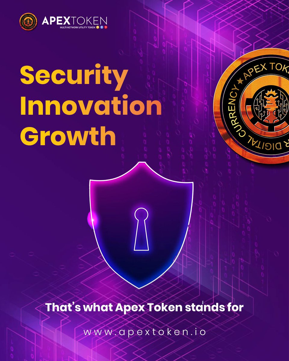 Empowering the future of digital security with Apex Token! 
Innovation, security, and growth—this is what we stand for.
Join the revolution today at apextoken.io 

#ApexToken #CryptoSecurity #BlockchainInnovation
