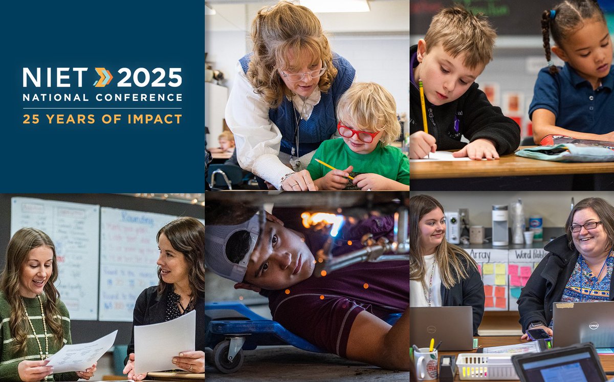 In just a few days, we’ll announce the winner of the NIET Founder’s Award at our national conference! These outstanding schools have demonstrated an incredible commitment to advancing student achievement and making a lasting impact on education. bit.ly/4hsbiIT #NIET2025
