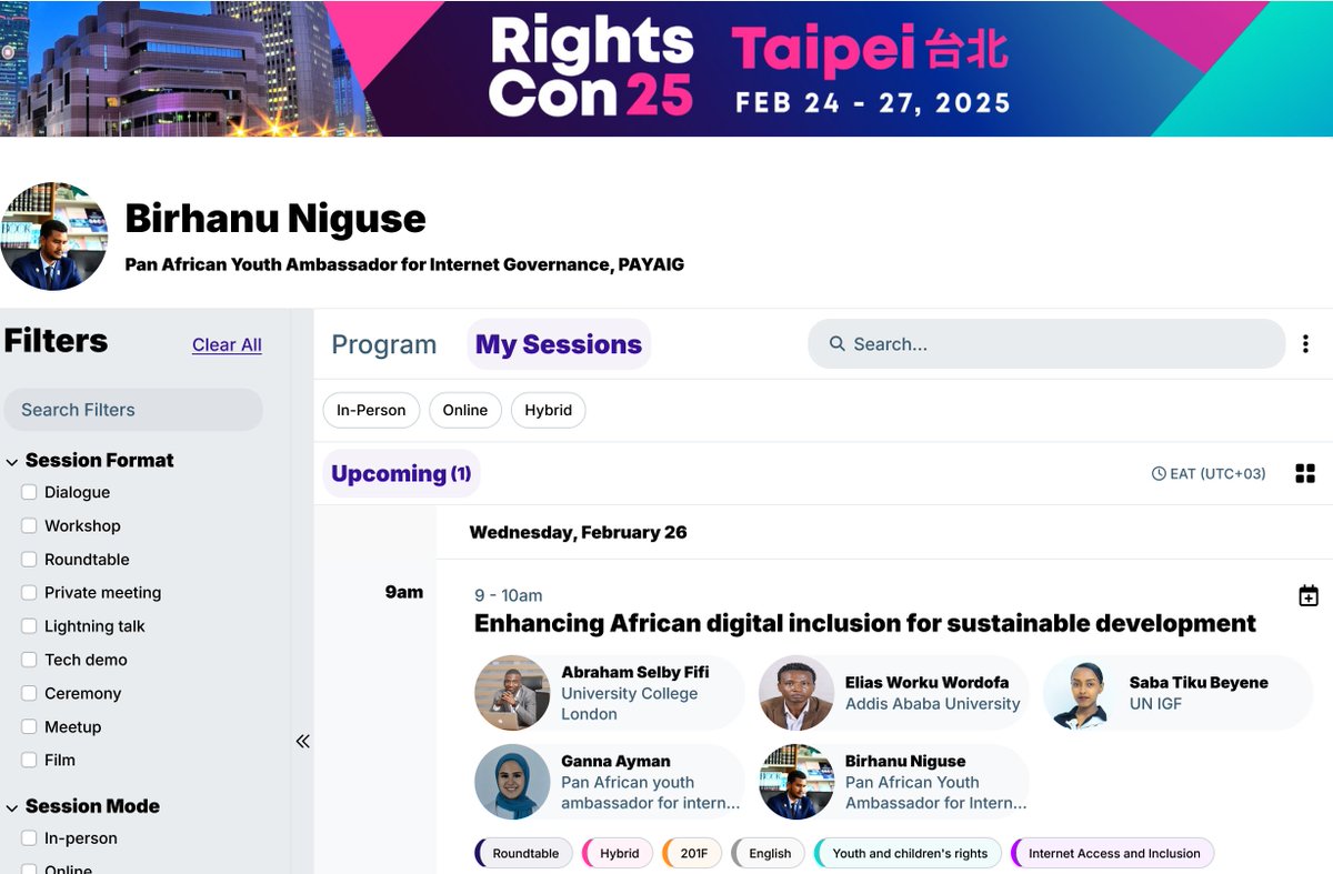 Birhanu Niguse (@zbright_king) on Twitter photo #Congratulations! <a href="/PAYA_IG/">PAYAIG</a> and Ambassadors.
Our session on African Digital Inclusion,... will happen at #RightCon_2025 on 26th February 2025 at 9-10am (EAT +3). The session Speakers <a href="/AbrahamSelby/">Abraham Selby</a> <a href="/sabatikubeyene/">Saba Tiku</a> <a href="/godsway_kubigh/">Godsway Kubi</a> <a href="/atholabahizire/">Athanase BAHIZIRE</a> ,... with <a href="/sorenetweets/">SØRENE ソリーヌ 𓅫</a>.... #Congratulations! <a href="/PAYA_IG/">PAYAIG</a> and Ambassadors.
Our session on African Digital Inclusion,... will happen at #RightCon_2025 on 26th February 2025 at 9-10am (EAT +3). The session Speakers <a href="/AbrahamSelby/">Abraham Selby</a> <a href="/sabatikubeyene/">Saba Tiku</a> <a href="/godsway_kubigh/">Godsway Kubi</a> <a href="/atholabahizire/">Athanase BAHIZIRE</a> ,... with <a href="/sorenetweets/">SØRENE ソリーヌ 𓅫</a>....