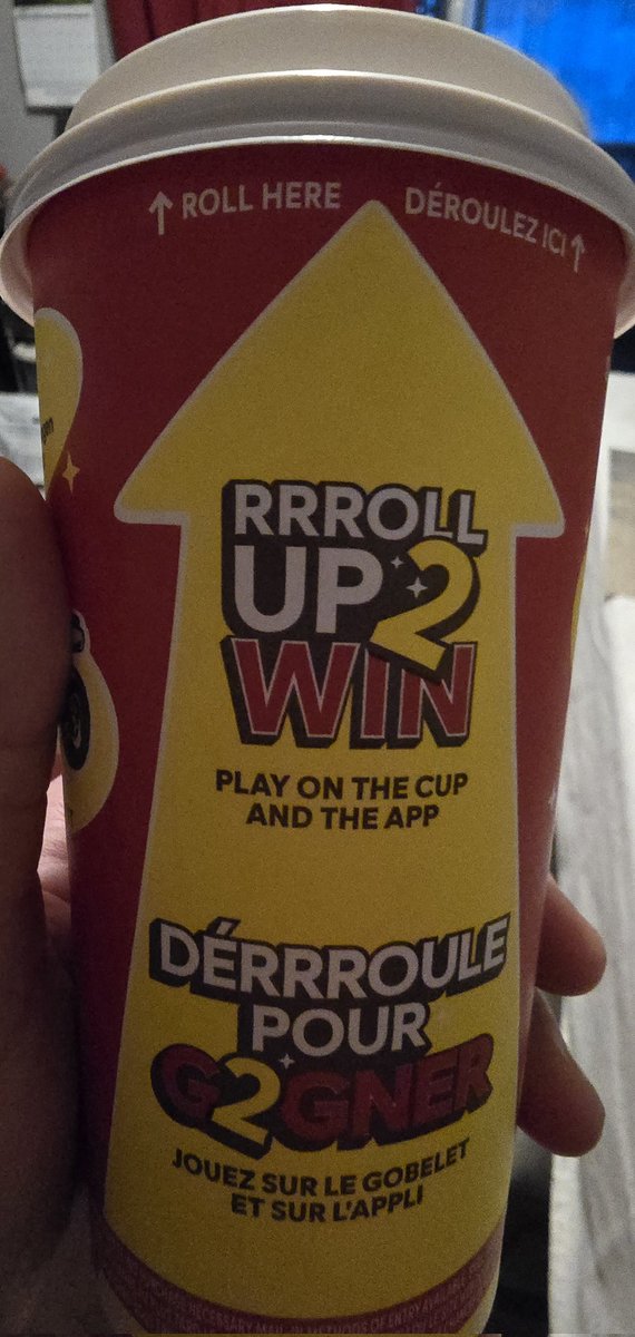 Brian_onX's tweet photo. Dear Tim Hortons,

I appreciate that you’ve brought back the physical roll-up-the-rim cups. It’s a move I see as progress.

That said, I think the priority should still be on maintaining quality standards and ensuring staff are well-trained and able to communicate effectively in English.

My coffee this morning was absolutely disgusting. 

Make Tim Hortons Great Again.

Signed,
- Fed up loyal customer of 20 years who has had enough.
