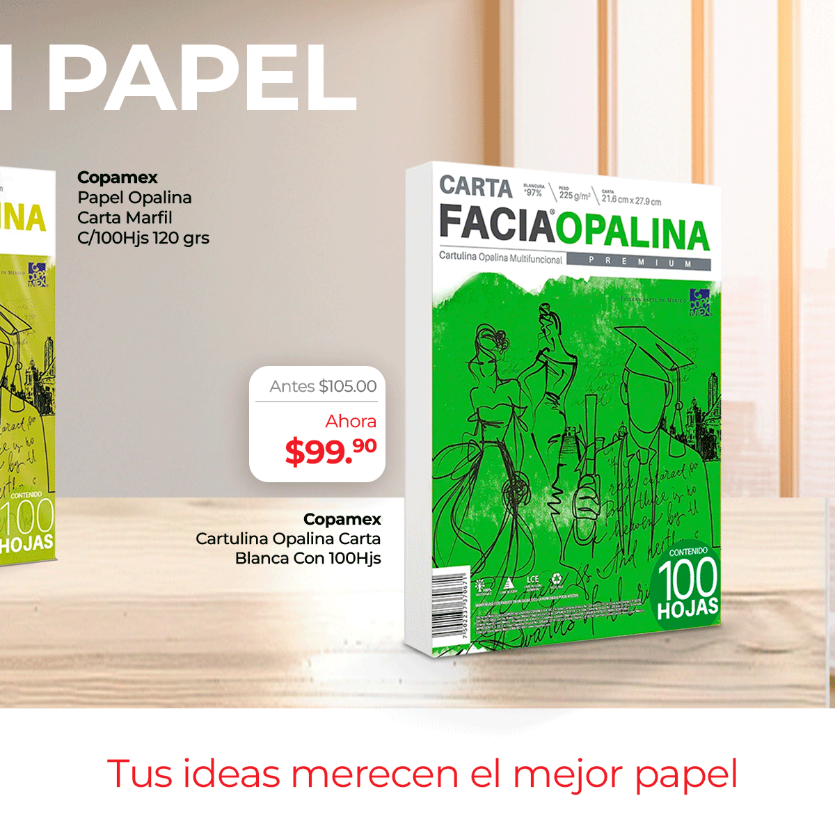 ofixmx's tweet photo. 📄 Variedad de papeles con descuento ideales para tus impresiones, proyectos escolares o laborales. Disponibles en Ofix 📎 
Compra en línea https://t.co/LSbZdKhffK 🛒 Envíos a todo México. 

#Ofix #Papel #Opalina #Descuentos https://t.co/4MvpPmyaLU