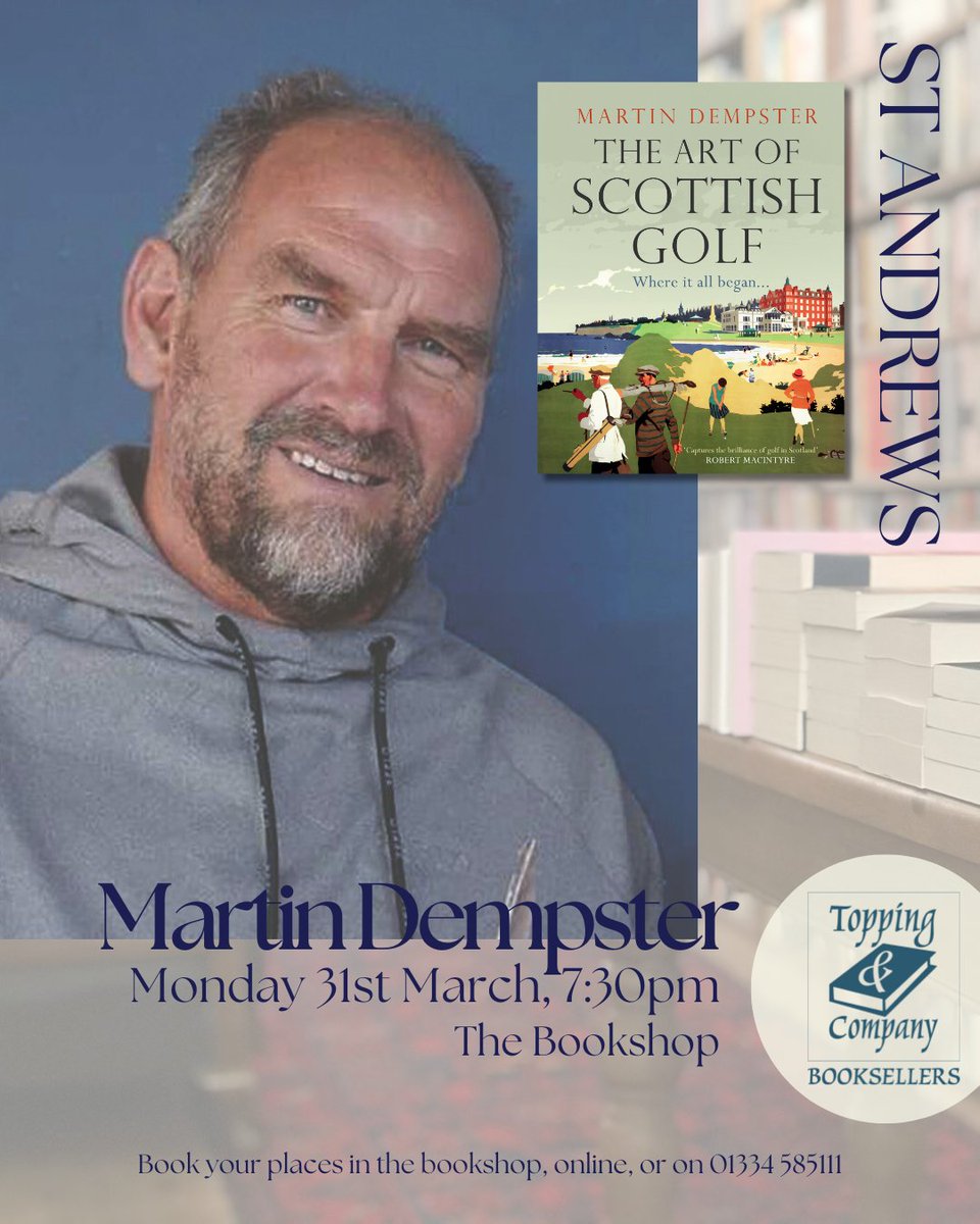 Very excited indeed to be involved in 2025 St Andrews Literary Festival and thanks to <a href="/ToppingsStAs/">Topping & Company Booksellers of St Andrews</a> for inviting me to talk about The Art of Scottish Golf ....👇

<a href="/bwpublishing/">Black & White</a>